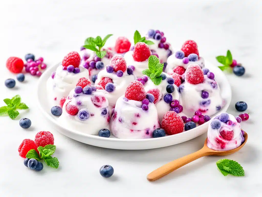 after school frozen yogurt berry bites - featured image