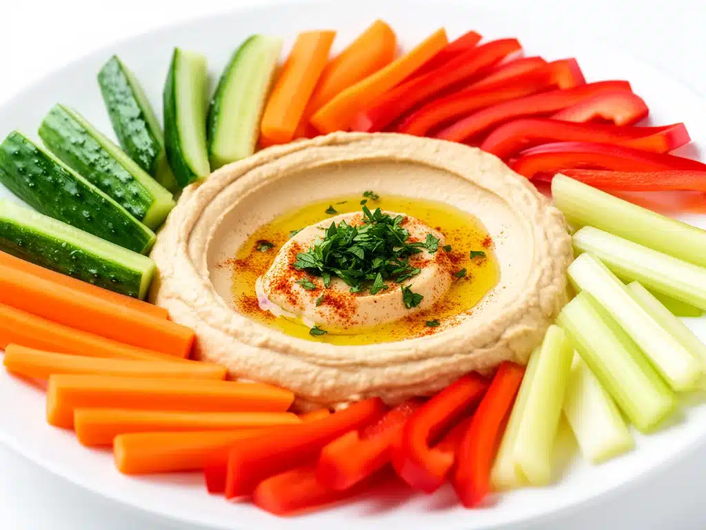 after school hummus and veggie dippers - featured image