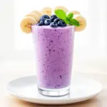 back to school blueberry banana smoothie - featured image
