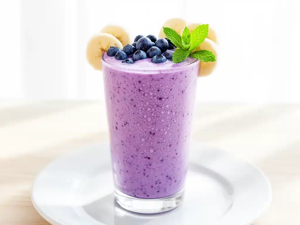 Back to School Blueberry Banana Smoothie Recipe Easy Healthy Ingredients 4 back to school blueberry banana smoothie preparation steps