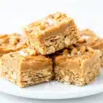 back to school no bake peanut butter oat bars - featured image