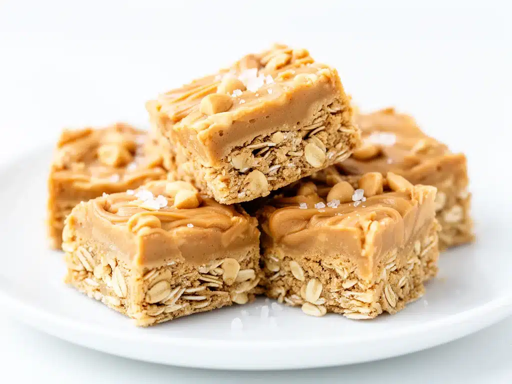 back to school no bake peanut butter oat bars - featured image