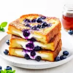 baked blueberry cream cheese french toast - featured image
