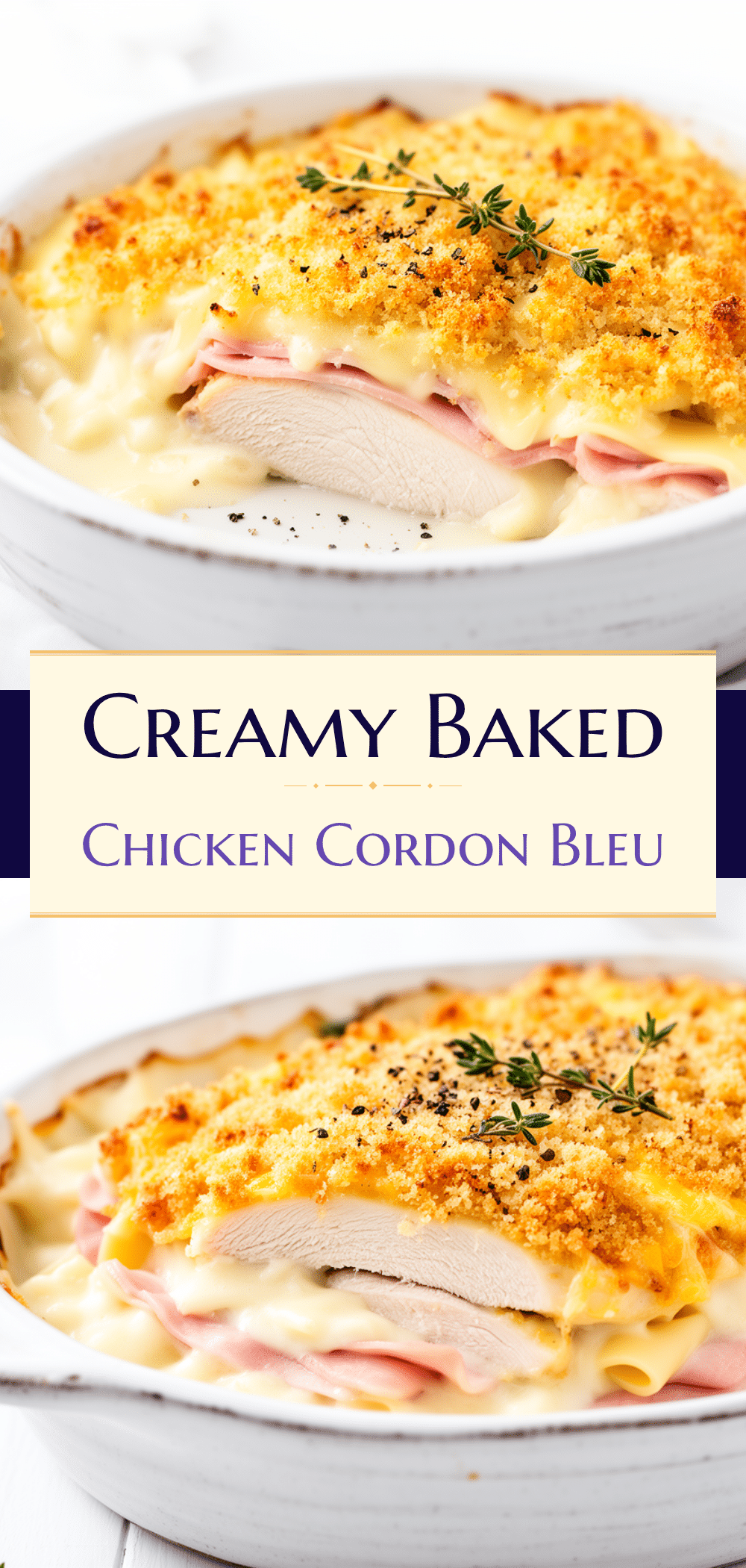 Baked Chicken Cordon Bleu Casserole Recipe Easy Creamy Comfort Meal 5 baked chicken cordon bleu casserole recipe