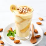banana almond butter protein shake - featured image