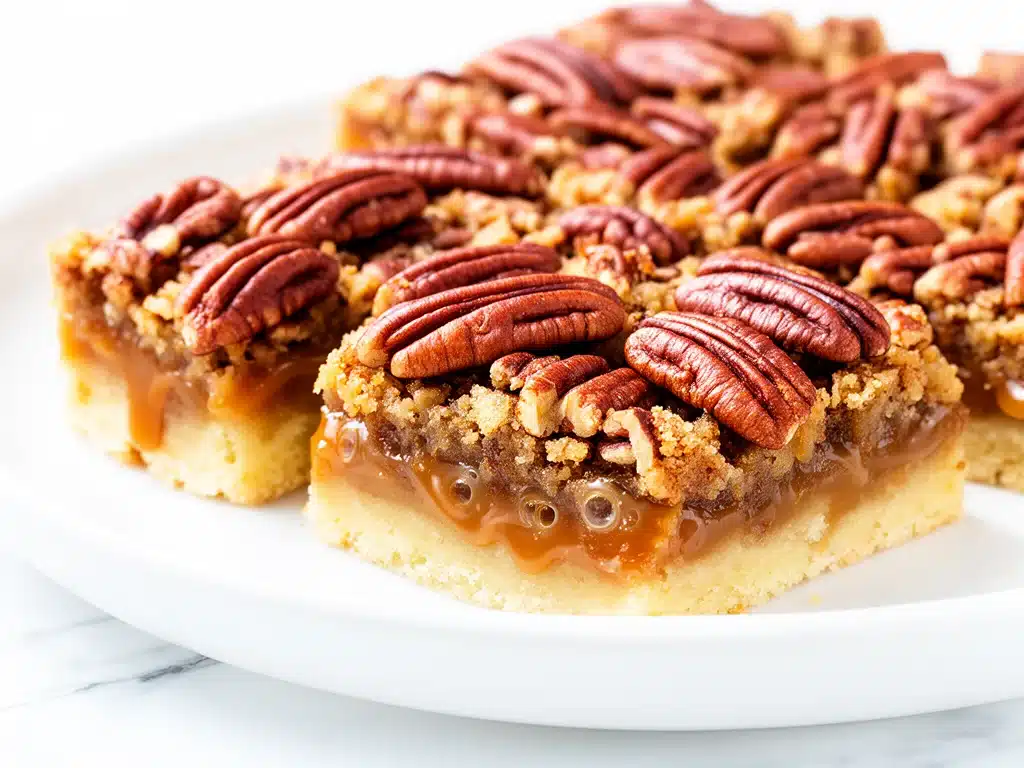 buttery pecan pie bars - featured image