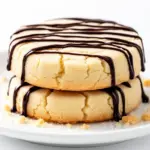 buttery shortbread cookies with chocolate drizzle - featured image