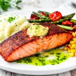 Cajun blackened salmon with garlic butter - featured image