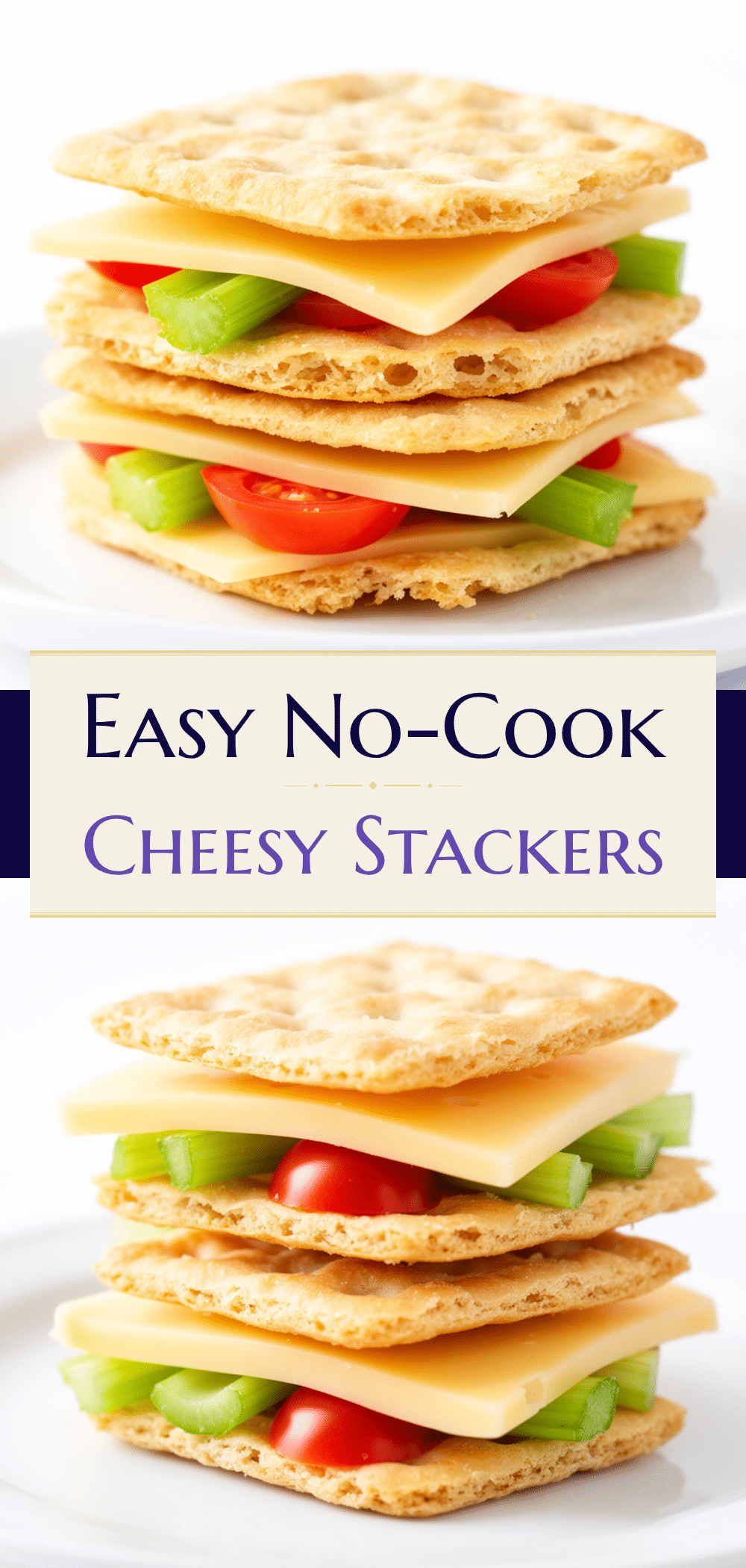 Back to School Cheese and Cracker Stackers Easy Lunchbox Recipe 5 cheese and cracker stackers recipe