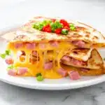 cheesy ham and cheddar quesadilla - featured image