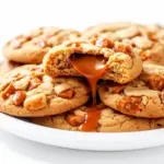 chewy brown butter toffee cookies - featured image