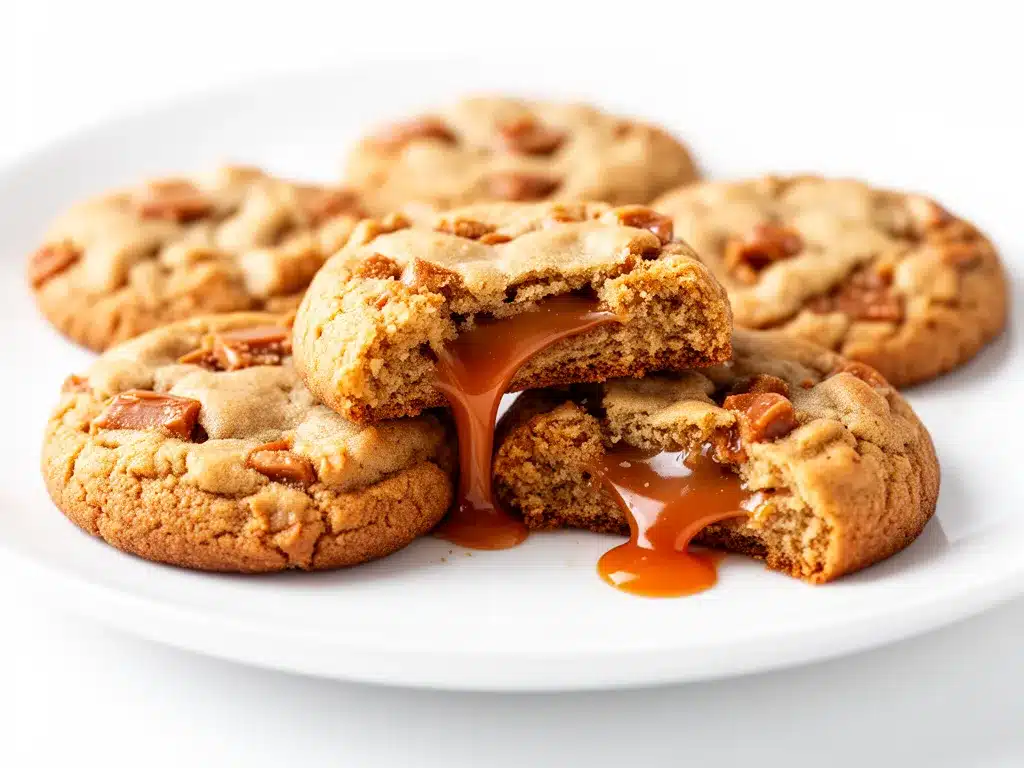 Chewy Brown Butter Toffee Cookies with Soft Caramel Centers Recipe Everyone Loves 4 chewy brown butter toffee cookies preparation steps