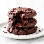 chewy double chocolate cookies - featured image