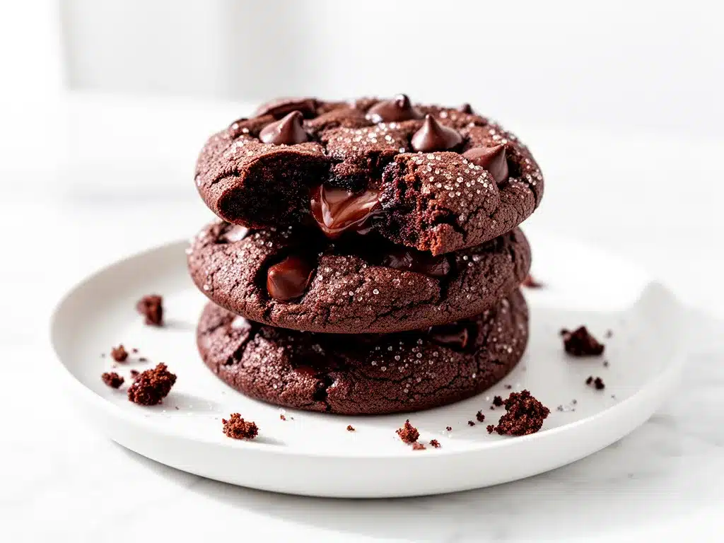 Chewy Double Chocolate Cookies Recipe With Rich Fudgy Centers Made Easy 4 chewy double chocolate cookies preparation steps