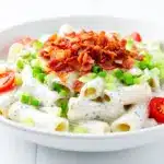creamy bacon ranch pasta salad - featured image