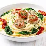 creamy garlic tuscan sausage pasta - featured image