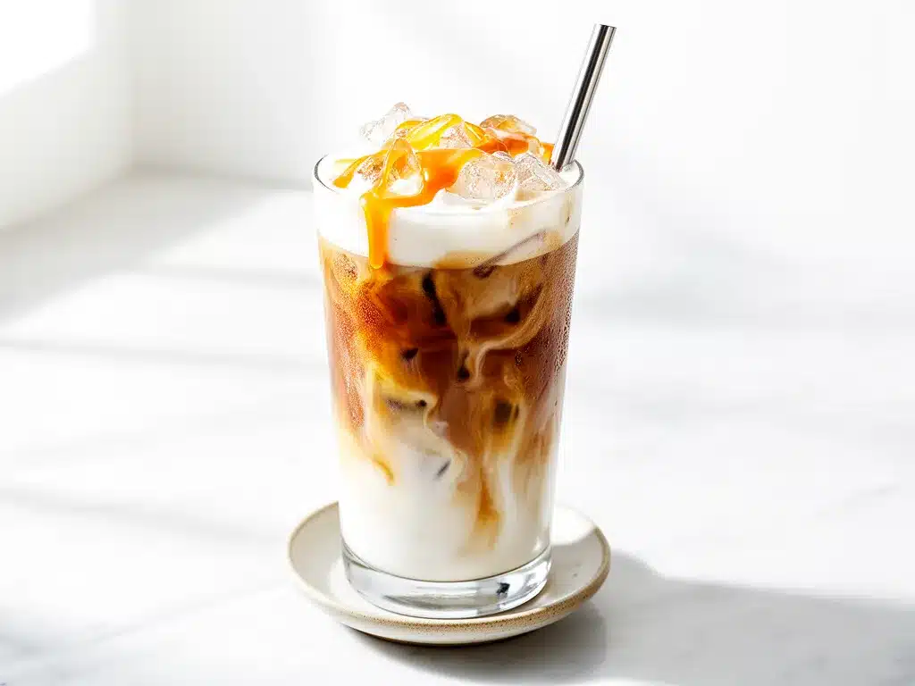 Creamy Iced Caramel Macchiato Recipe 5 Easy Steps for Your Morning Routine 4 creamy iced caramel macchiato recipe preparation steps