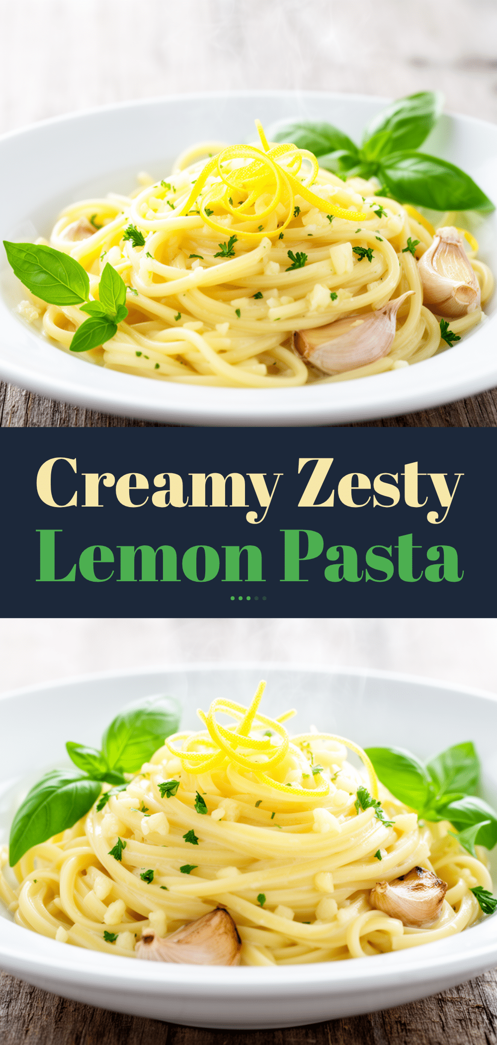 Creamy Lemon Garlic Pasta Recipe Easy Vegetarian Dinner Idea 5 creamy lemon garlic pasta recipe