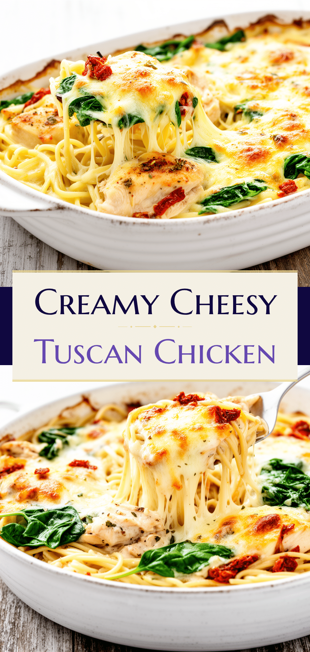 Creamy Tuscan Chicken Pasta Bake Easy Weeknight Dinner Recipe 5 creamy tuscan chicken pasta bake recipe