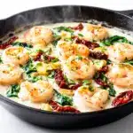 creamy Tuscan shrimp recipe - featured image