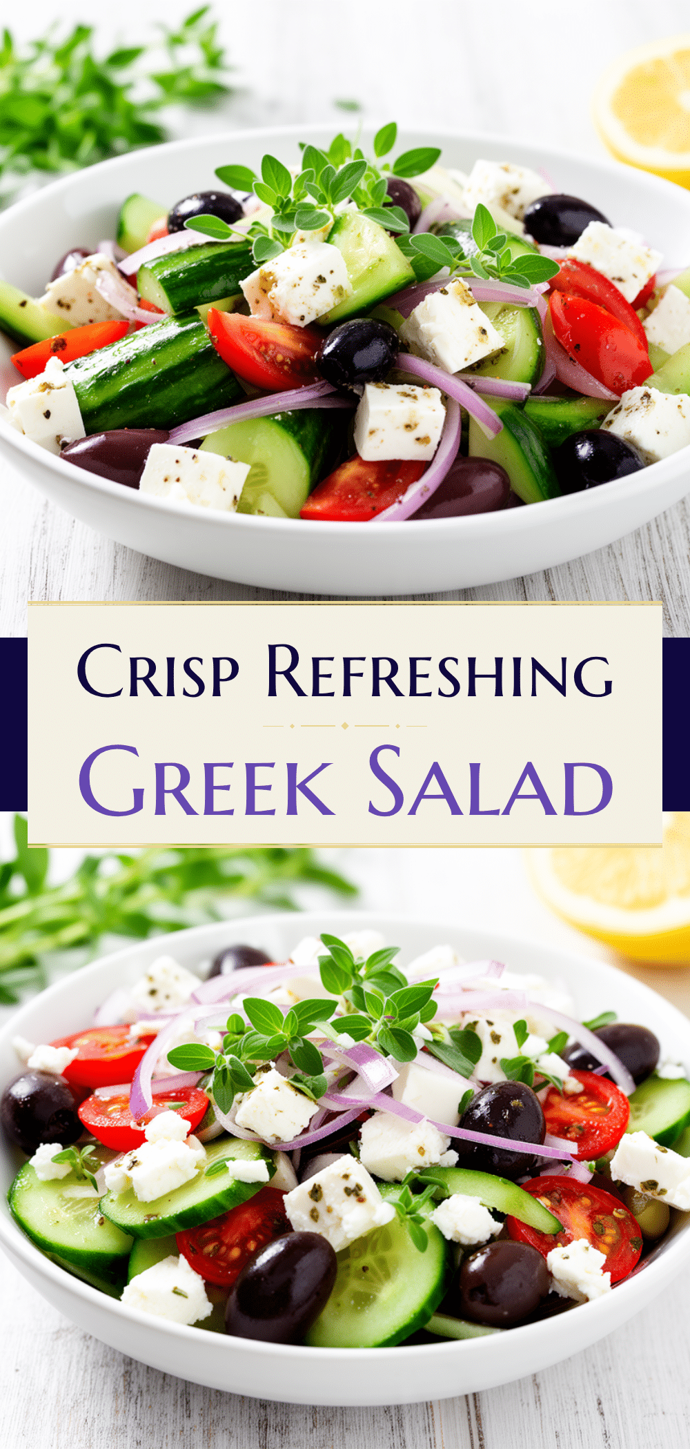 Crisp Greek Salad with Lemon Oregano Dressing Easy Recipe for Busy Weeknights 5 crisp greek salad with lemon oregano dressing recipe