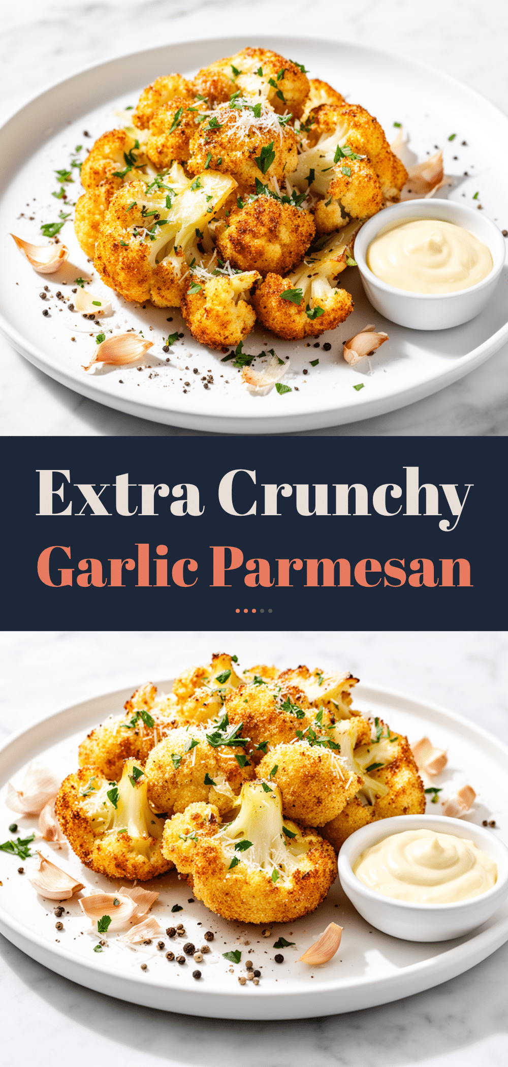 Crispy Air Fryer Garlic Parmesan Cauliflower Recipe Easy Weeknight Dinner 5 crispy air fryer garlic Parmesan cauliflower recipe