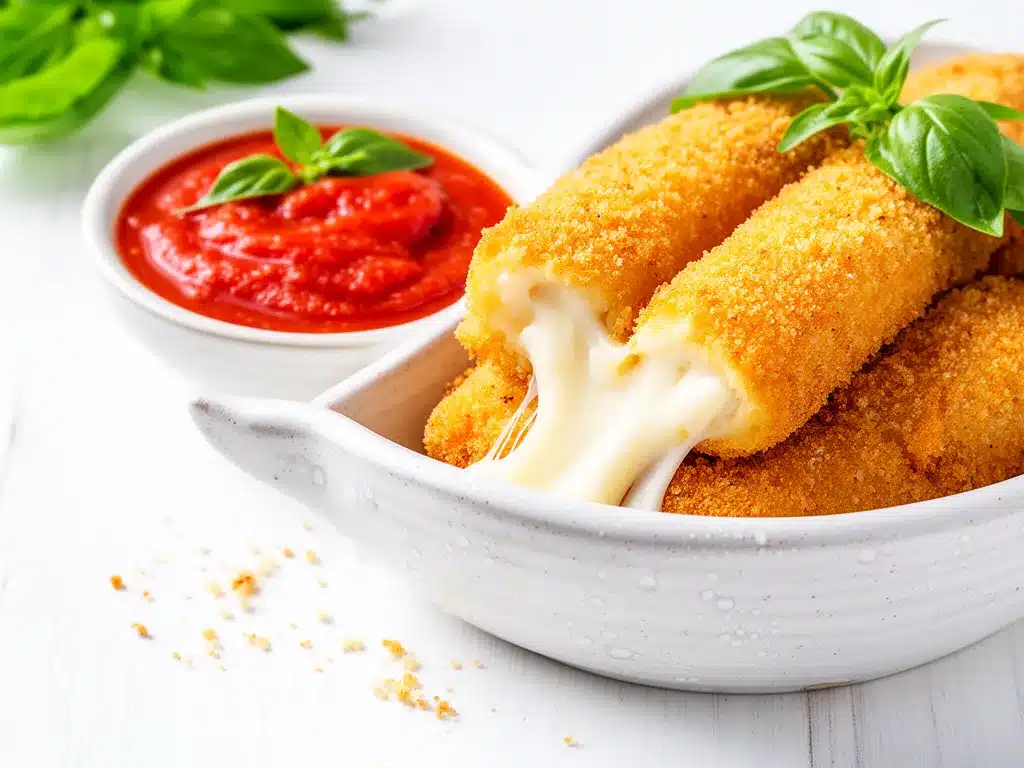 Crispy Baked Mozzarella Sticks Recipe Easy Game Day Snack Everyone Will Crave 4 crispy baked mozzarella sticks recipe preparation steps