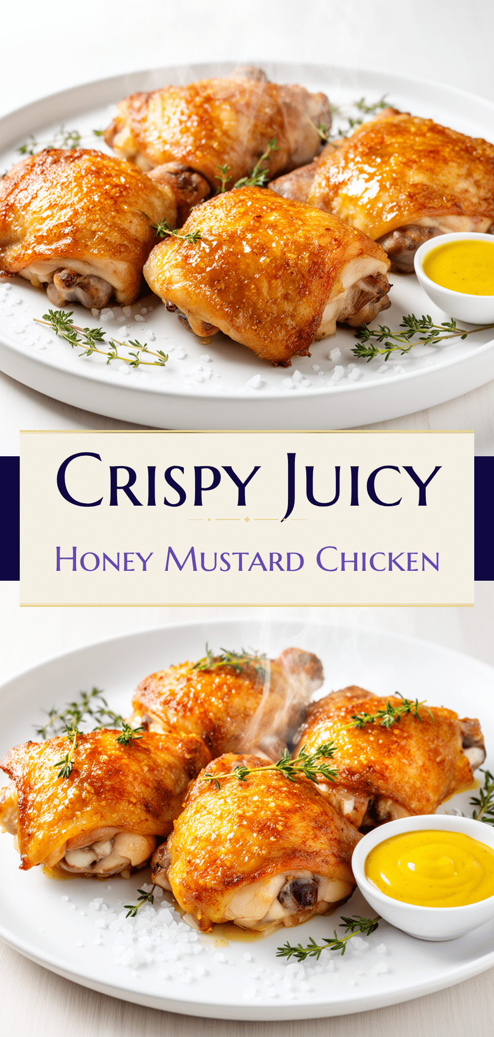 Crispy Honey Mustard Baked Chicken Thighs Easy Weeknight Dinner Recipe 5 crispy honey mustard baked chicken thighs recipe