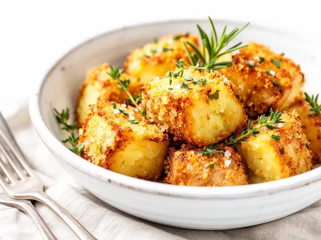 Crispy Parmesan Roasted Potatoes Recipe Easy Extra Crunchy Golden-Brown Crust 4 crispy parmesan roasted potatoes preparation steps