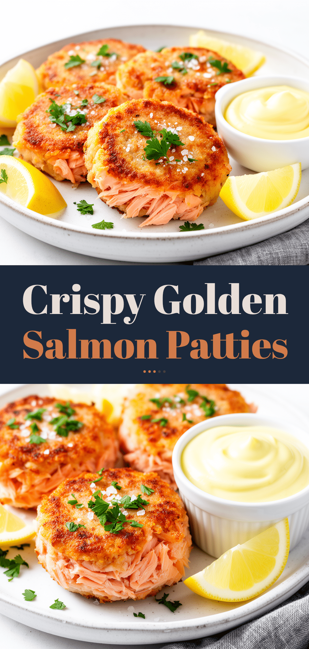 Crispy Salmon Patties Recipe with Lemon Aioli Easy Weeknight Dinner 5 crispy salmon patties recipe