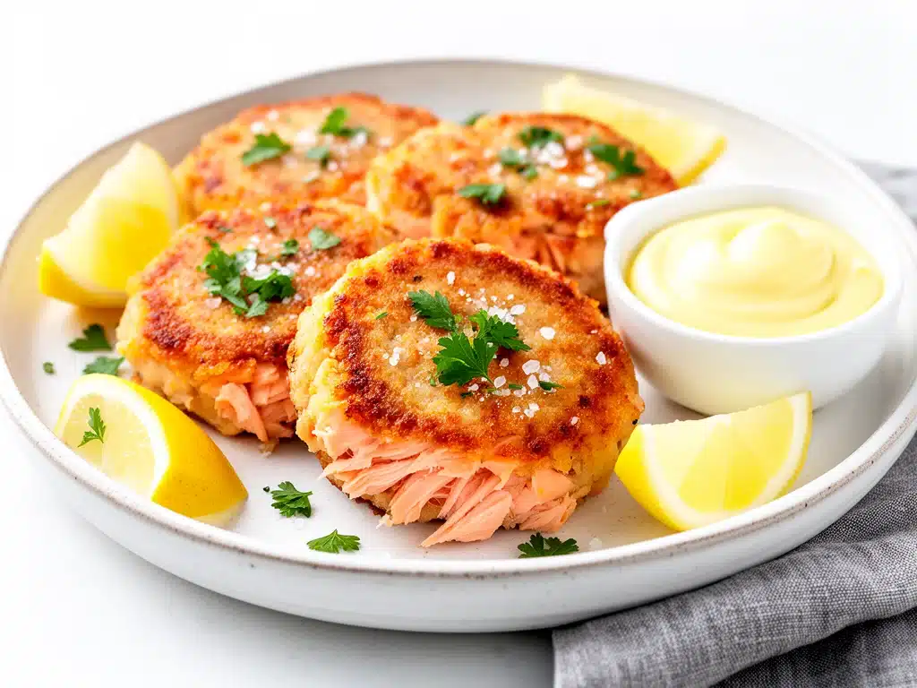 crispy salmon patties - featured image