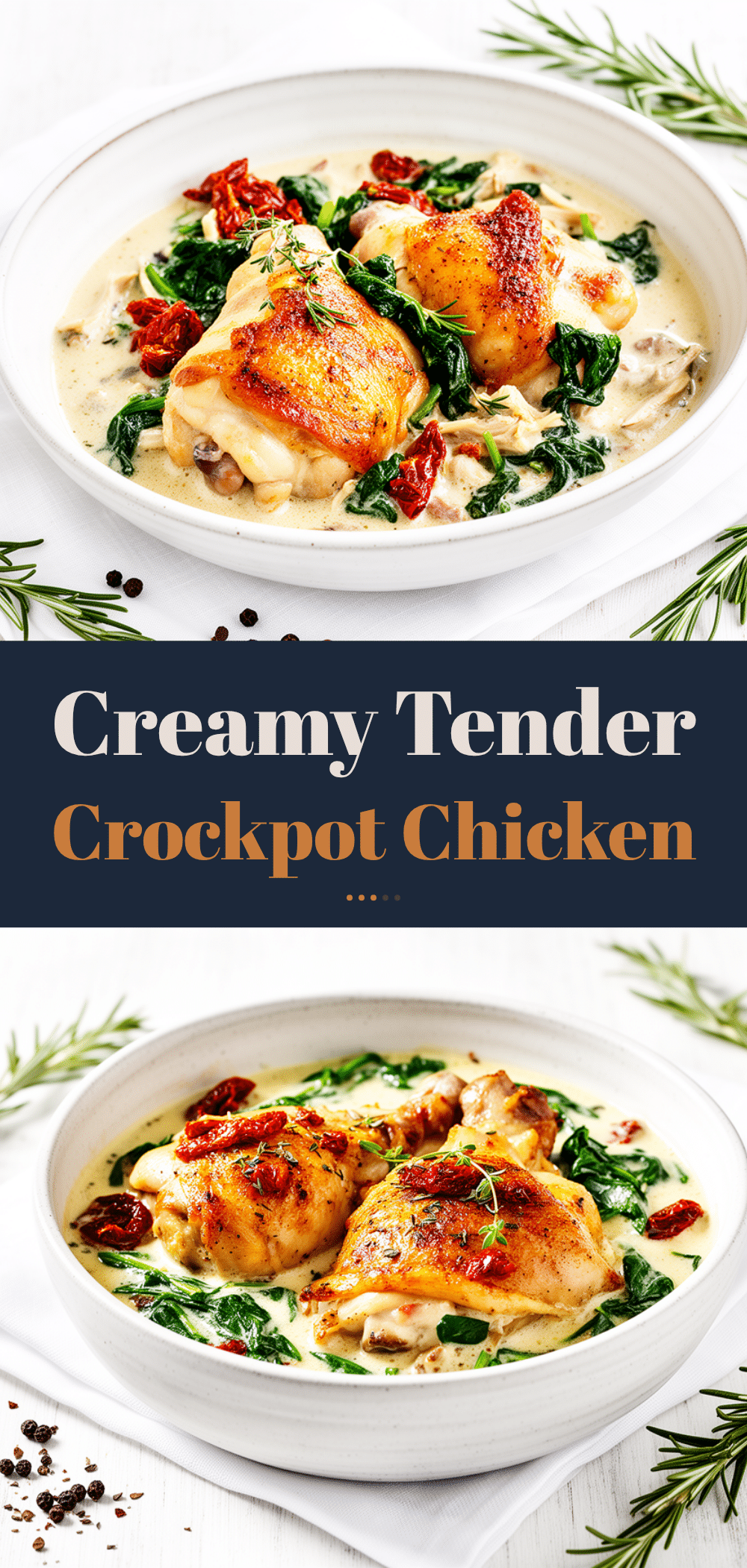 Crockpot Creamy Tuscan Chicken Recipe Easy 5-Ingredient Dinner Ideas 5 crockpot creamy Tuscan chicken recipe