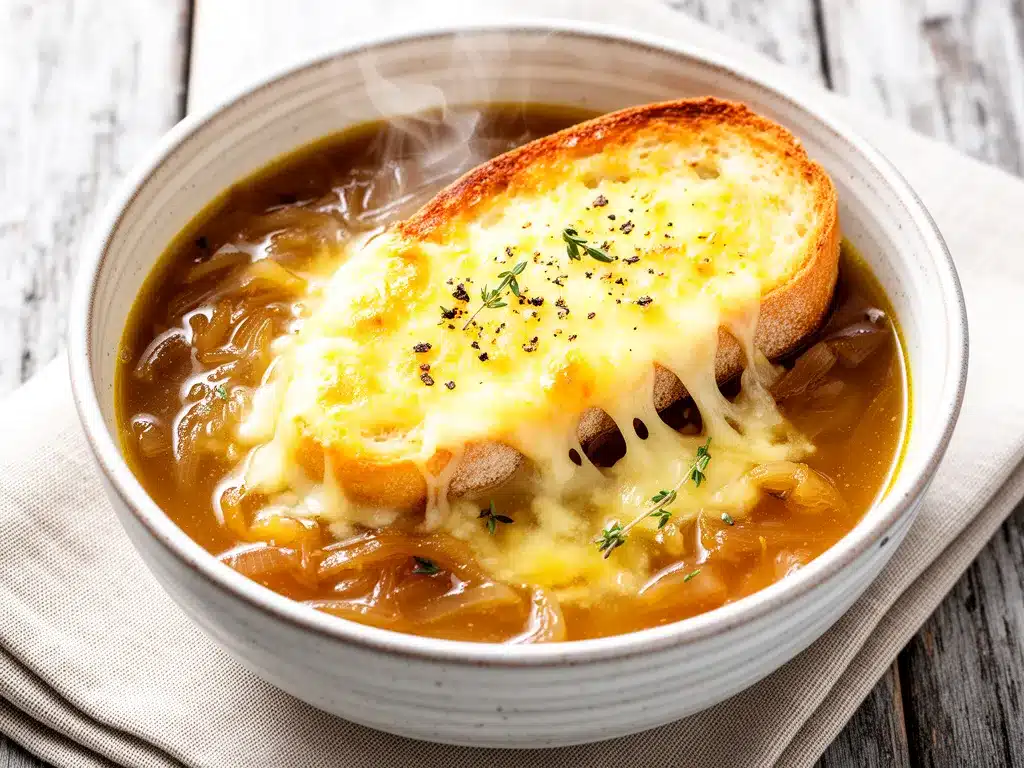 Crockpot French Onion Soup Recipe Easy Cozy Cheesy Comfort Meals 4 crockpot french onion soup preparation steps