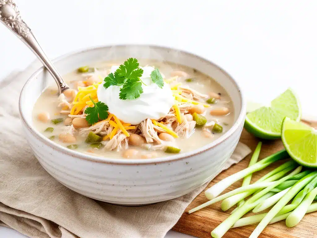 Crockpot White Chicken Chili Recipe Easy Cozy Dinner Idea 4 crockpot white chicken chili preparation steps
