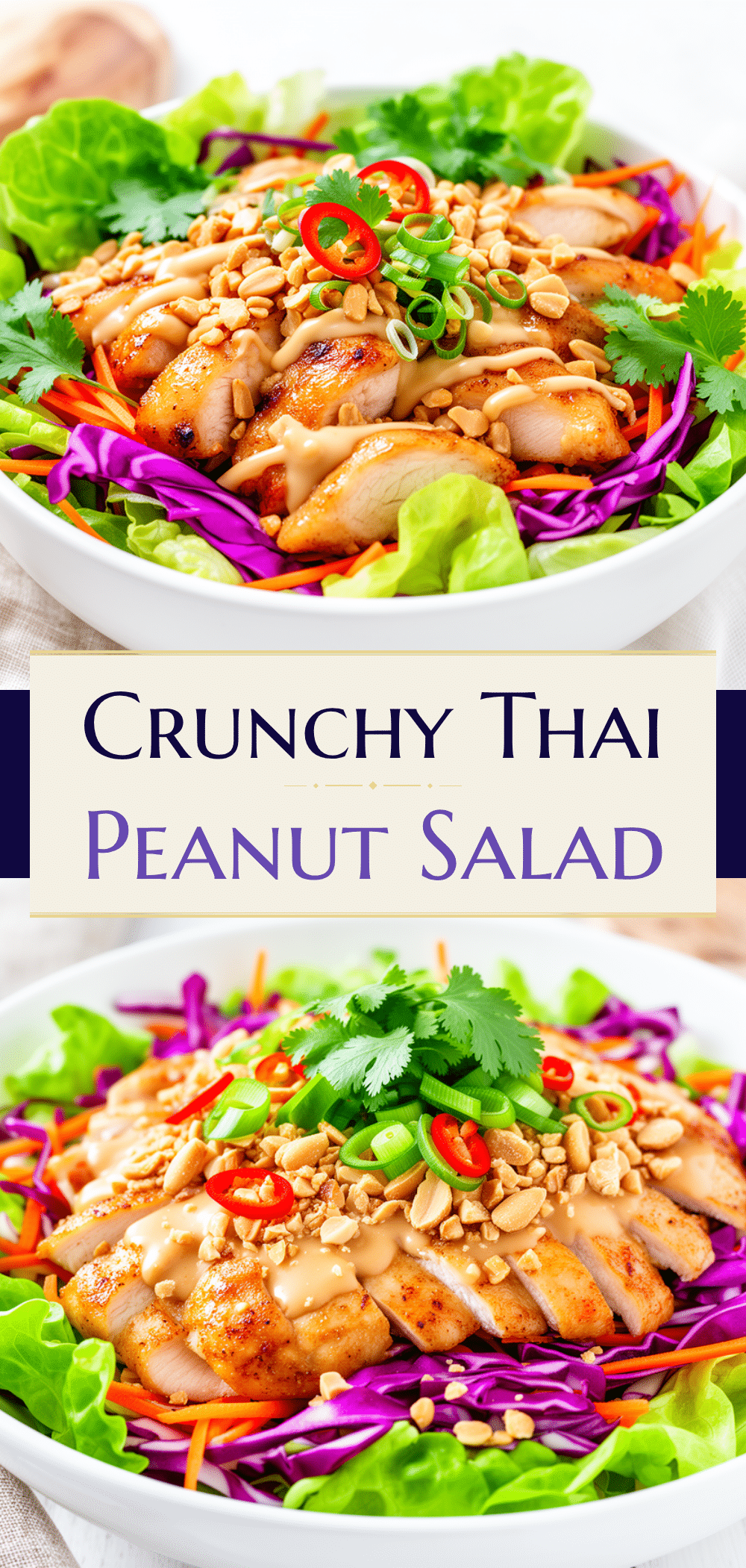 Crunchy Thai Peanut Chicken Salad Recipe Easy Healthy Lunch Ideas 5 crunchy thai peanut chicken salad recipe