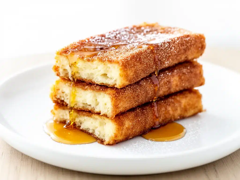 fluffy cinnamon french toast sticks - featured image