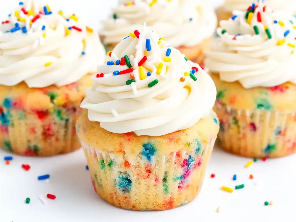 Fluffy Funfetti Cupcakes Recipe with Vanilla Buttercream Your Family Will Love 4 fluffy funfetti cupcakes preparation steps