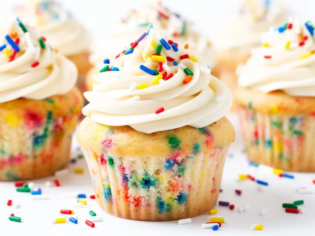 fluffy funfetti cupcakes - featured image