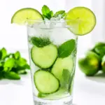 fresh cucumber lime mint cooler - featured image