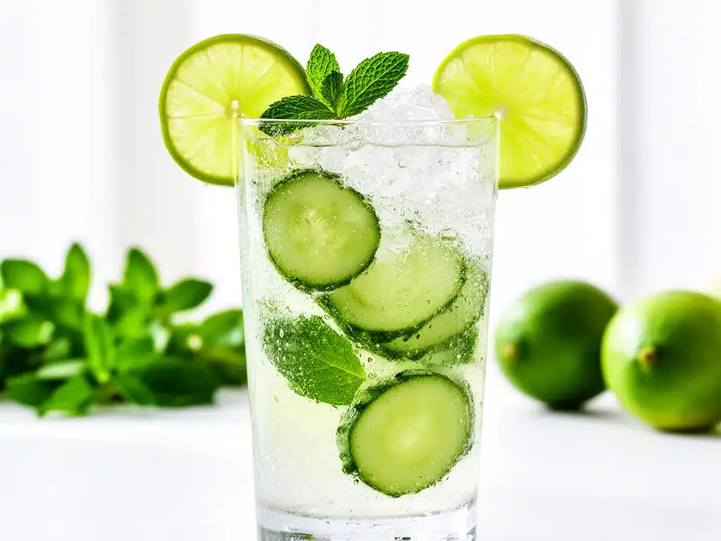 Fresh Cucumber Lime Mint Cooler Recipe Easy Homemade Summer Drink 4 fresh cucumber lime mint cooler preparation steps