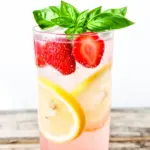 fresh strawberry basil lemonade - featured image