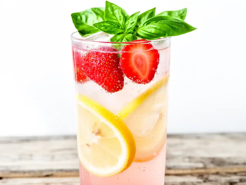 fresh strawberry basil lemonade - featured image