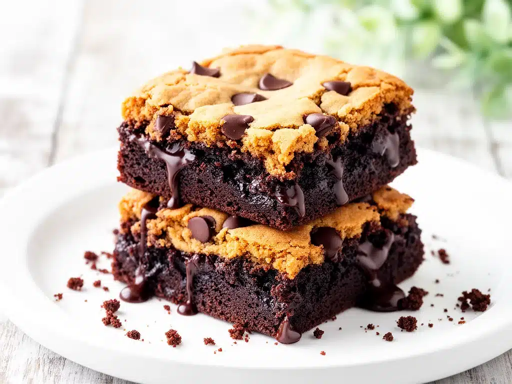 fudgy brookies recipe - featured image