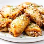 game day garlic parmesan chicken wings - featured image