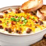 game day spicy sausage cream cheese dip - featured image