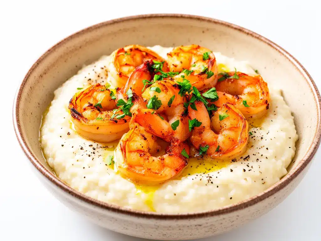 Garlic Butter Shrimp and Grits Easy Recipe for Busy Weeknights 4 garlic butter shrimp and grits preparation steps