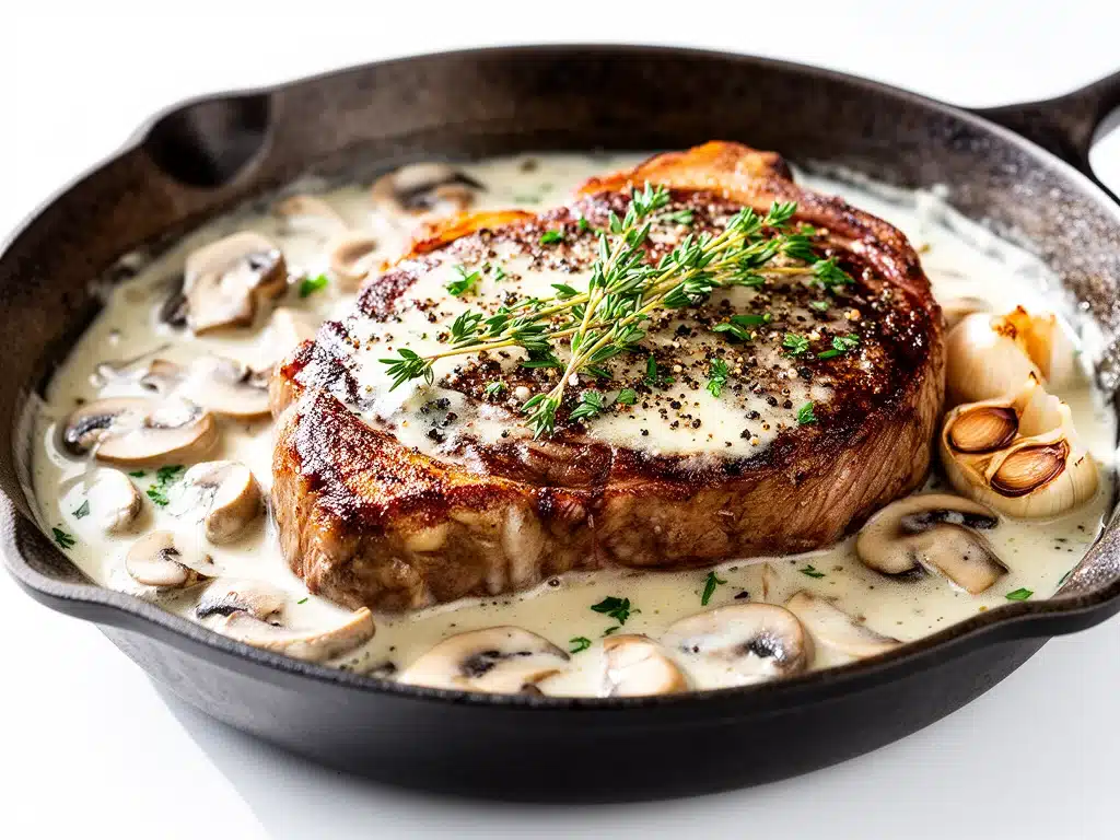 garlic butter steak - featured image