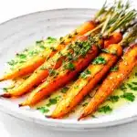 garlic herb butter roasted carrots - featured image