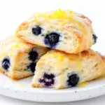 glazed blueberry lemon scones - featured image