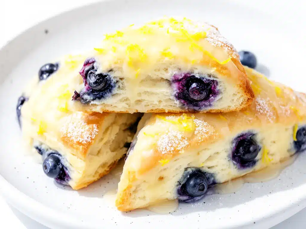 Glazed Blueberry Lemon Scones Easy Homemade Recipe for Perfect Breakfast Treats 4 glazed blueberry lemon scones preparation steps